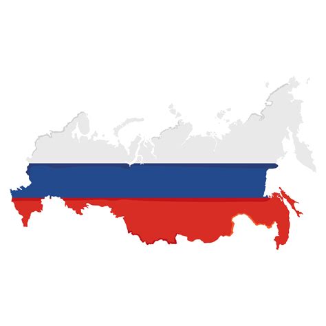 Russia country map with flag design 35679361 PNG
