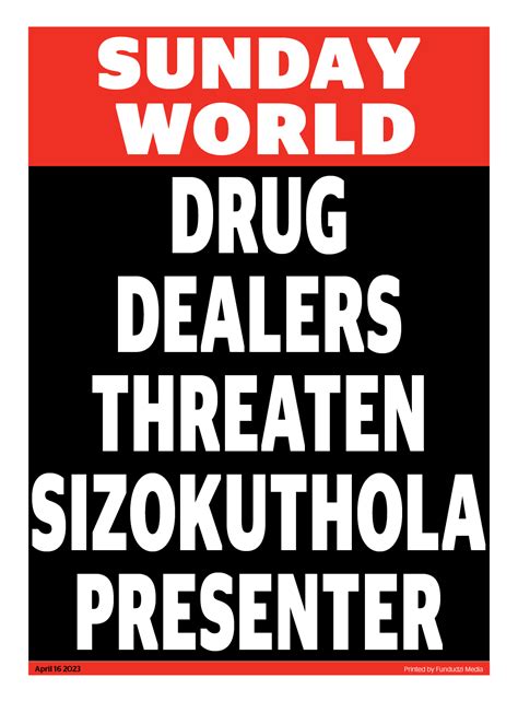 Sunday World News on Twitter: "#Sundayworldza: Drug dealers threaten ...