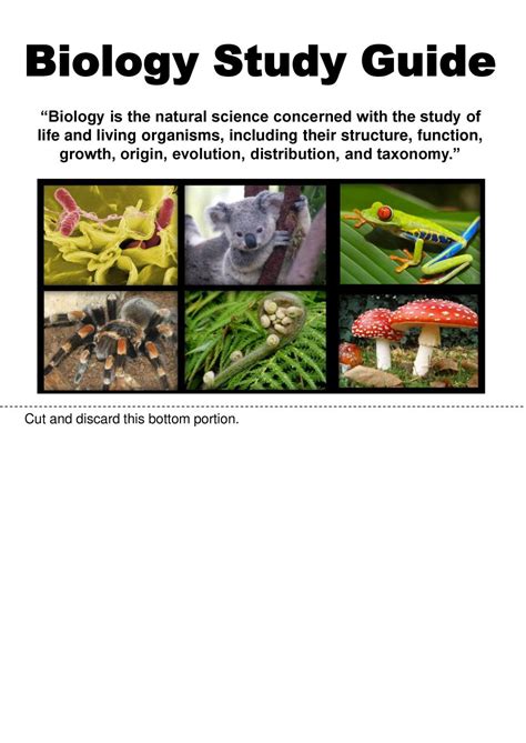 Biology Study Guide “Biology is the natural science concerned with the ...