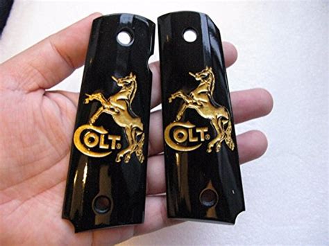 Buy Feelsogood 1911 Grips Black Resin Grips, Colt Kimber 1911 Full Size ...