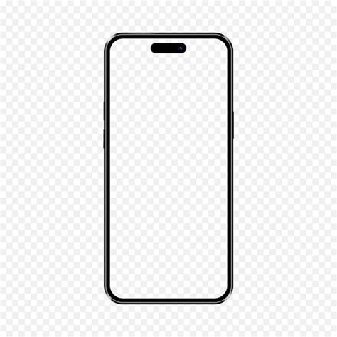 Quadro de telemóvel com ecrã transparente isolado sobre fundo ...