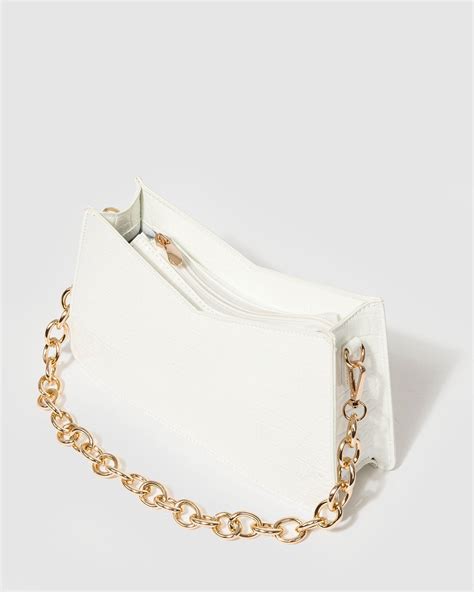 Leilani Chain White Shoulder Bag – colette by colette hayman