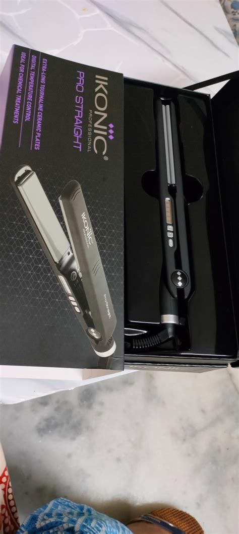 Ikonic Pro Straight Hair Straightener, Black| Floating Ceramic Plates ...