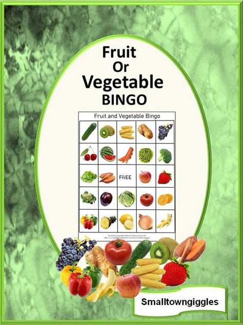 Free printable fruit and vegetable bingo cards, Download Free printable ...