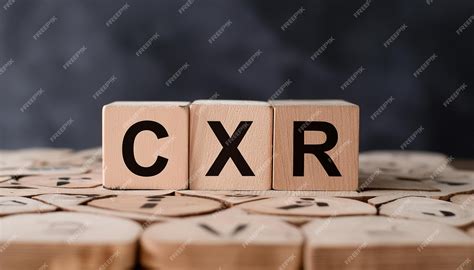 Wooden cubes with abbreviation CXR on table Chest XRay Medical concept diagnostic and laboratory ...
