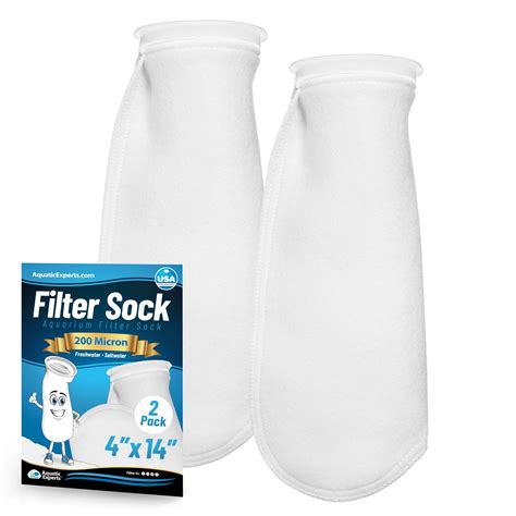 Aquatic Experts Felt Filter Socks 4 inch Ring 200 Micron - Long, 2-Pack ...