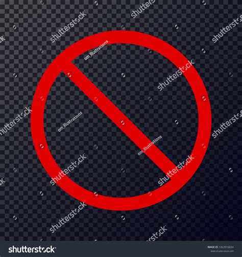 No Sign On Transparent Background Vector Stock Vector (Royalty Free ...
