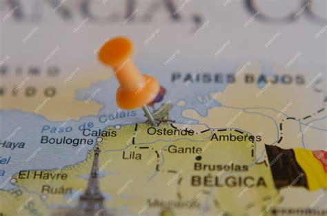Premium Photo | Tourist map of the city of Ostend in Belgium in travel ...