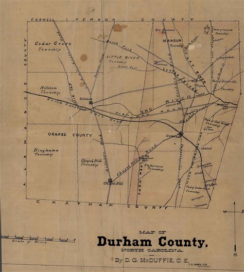 Map of Durham County, North Carolina, 1881, by D.G. McDuffie