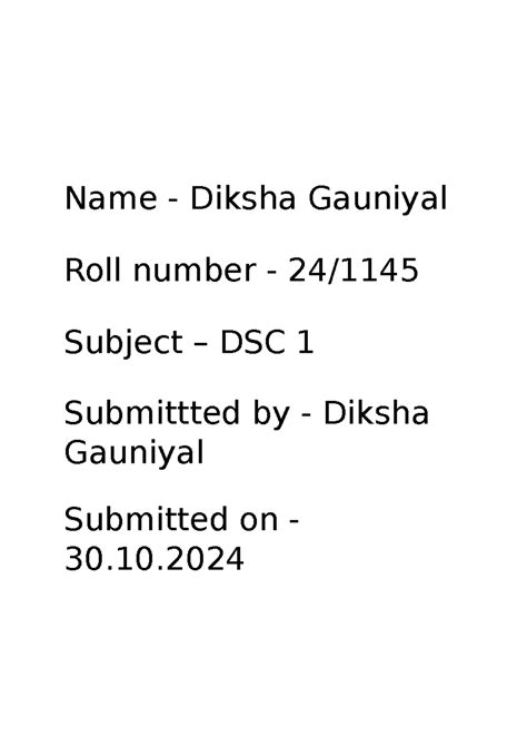Assignment of political theory - Name - Diksha Gauniyal Roll number ...
