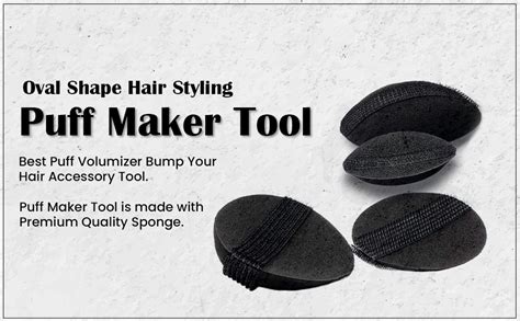 NANDANA COLLECTIONS Hair Puff Set of 2 Puff Maker Tool Oval Shape Hair ...