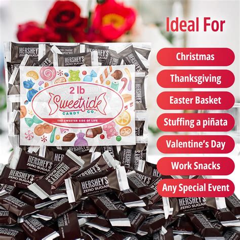 SWEETSIDE CANDY CO. Hershey’s Zero Sugar Milk Chocolate Miniature Bars ...