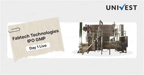 Fabtech Technologies IPO GMP Day 1 | Click to Check Live Updates