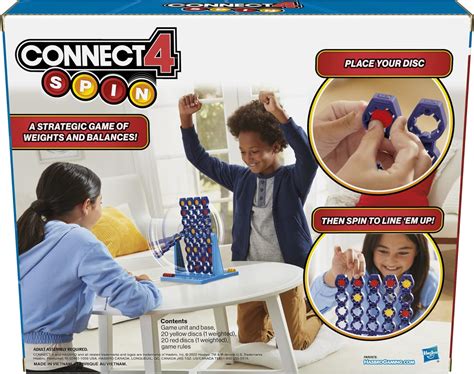 Connect 4 Spin Game, Board Games for Family and Kids