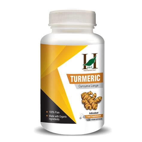 H&C Herbal Ingredients Expert Turmeric Capsules 450mg - Natural ...