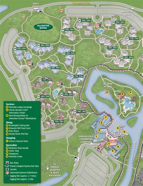 Port Orleans Riverside Resort Map - KennythePirate.com