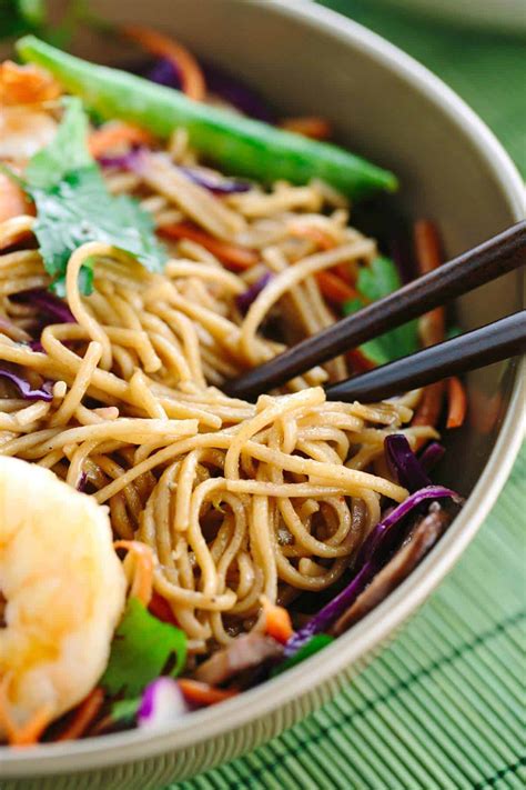 Soba Noodles with Spicy Garlic Shrimp - Jessica Gavin