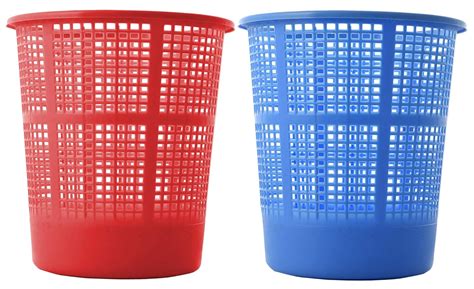 Heart Home Plastic 2 Pieces Mesh Dustbin Garbage Bin for Office use ...