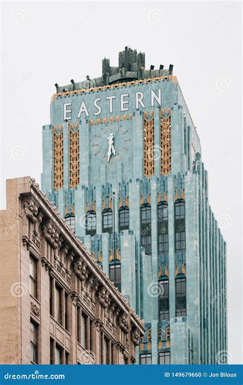Entrance Facade of the Eastern Columbia Building in Downtown Los ...