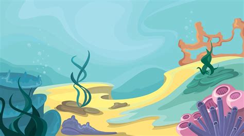 Ocean floor in cartoon style 2372147 Vector Art at Vecteezy