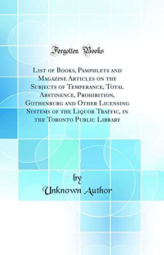 Buy List of Books, Pamphlets and Magazine Articles on the Subjects of ...