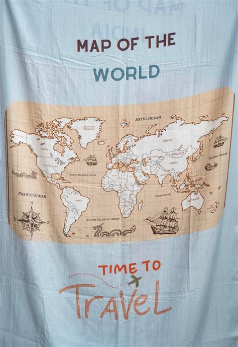 World Map & India Map Adult Blanket