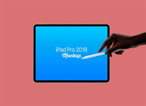 iPad Pro With Pen Mockup | Free PSD Templates