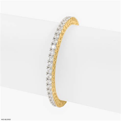 Dual Tone Diamond Bangle 14K Rose Gold – Maiora Diamonds