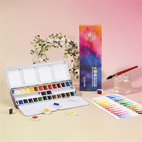 PaulRubens Paul Rubens Watercolor Paint Set, 24 Colors Solid India | Ubuy