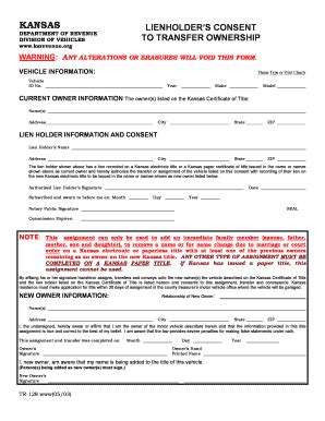 Consent To Transfer Ownership Form - Fill and Sign Printable Template ...