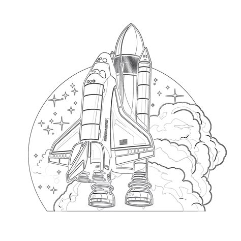 Nasa Space Shuttle Coloring Pages