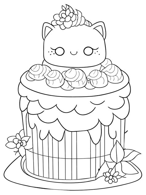 Cake coloring pages cute cake coloring pages free printable sheets for ...