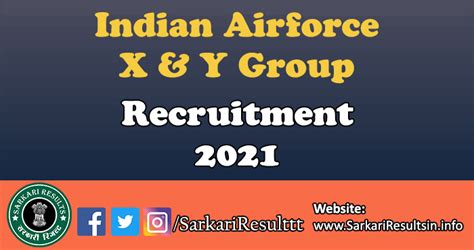 Indian Air Force X, Y Group 01/2022 Recruitment Admit Card 2021
