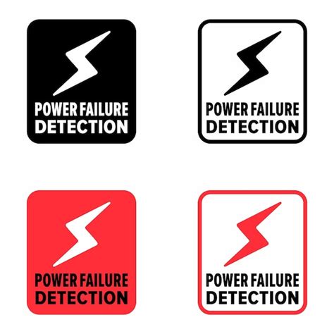 Power fail detection technique information sign | Premium Vector