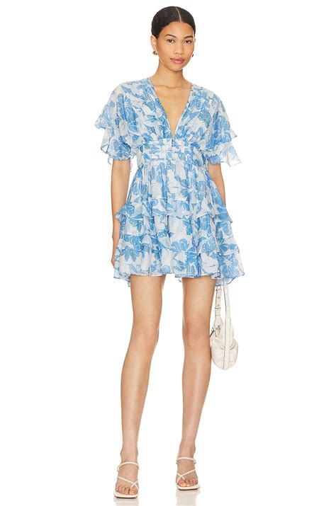 Tularosa Tate Mini Dress in Blue Floral | REVOLVE