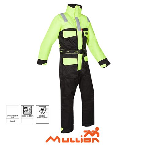 Mullion North Sea I One-Piece Flotation Suit, Hi-Vis Yellow/Black