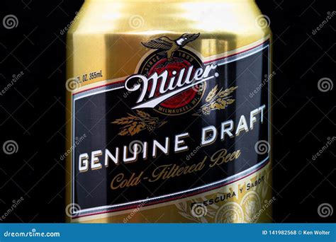 Miller Genuine Draft Beer and Trademark Logo Editorial Stock Photo ...