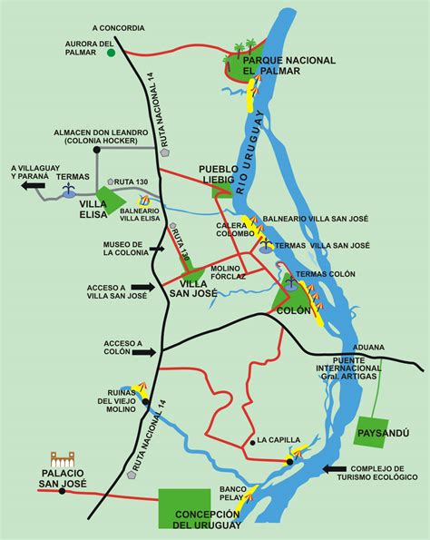 PLANO TURISTICO DE COLON - ENTRE RIOS - RUTAS - ACCESOS - ATRACTIVOS ...