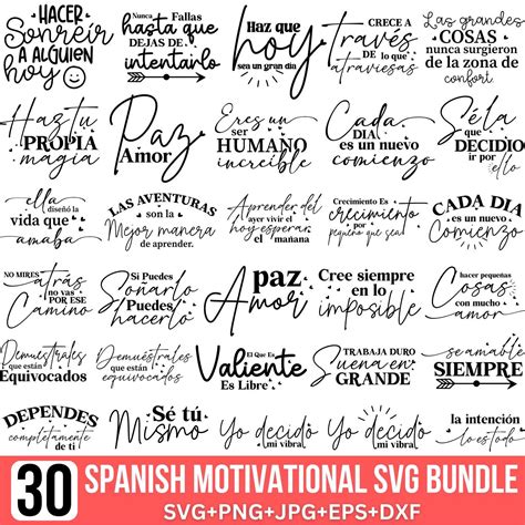 Spanish Motivational Svg Bundle, Spanish Quotes Svg, Funny Quotes ...