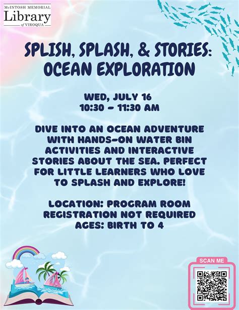 Splish, Splash & Stories: Ocean Exploration, 205 S. Rock Ave., Viroqua ...