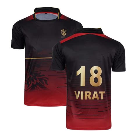 Rcb Virat Kohli 18 Regular Fit Jersey 2024(Kid's, Boy's & Men's) (2_3 ...