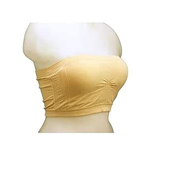 Buy BEN COMM Girl's Cotton Removable Pads Beginners Tube Bra (Beige, 36 ...