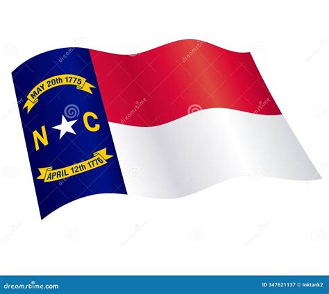 Accurate Correct North Carolina State Flag Flying Stock Vector ...