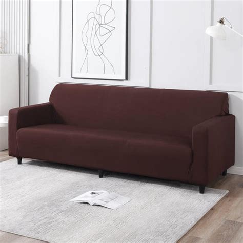 Chocolate Brown Elastic Sofa Cover | Premium & Stretchable – HOKIPO ...