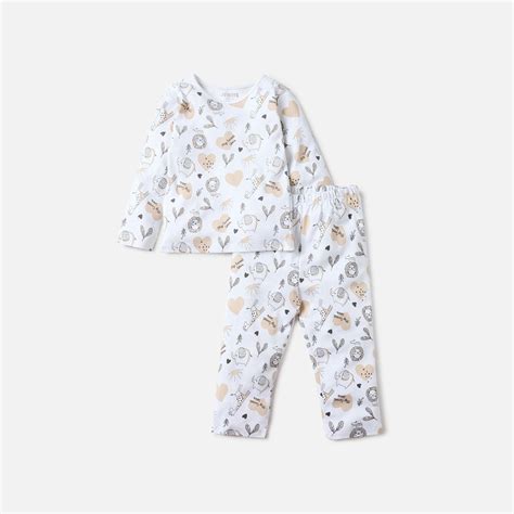 Buy Juniors Graphic Print Long Sleeves T-shirt and Elasticated Pyjama ...