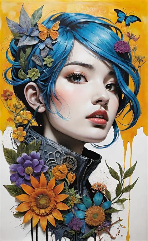 Mixed-Media Woman Portrait Free Stock Photo - Public Domain Pictures