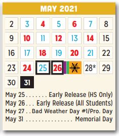 Mcdonald Middle School - School District Instructional Calendar ...