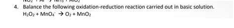 Image result for Balance H2O2 Mno4 O2 MnO2 in a Basic Medium
