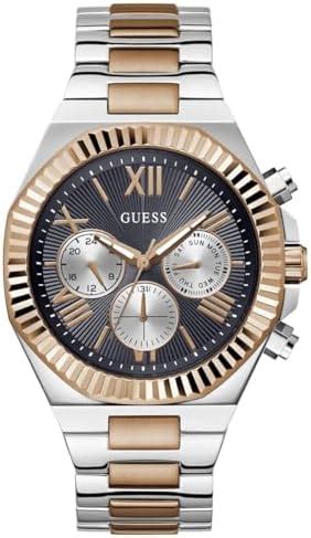 GUESS Analog Blue Dial Men's Stainless Steel Two Tone Band Watch ...