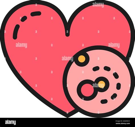 Vector problems with heart, thrombus flat color line icon Stock Vector Image & Art - Alamy